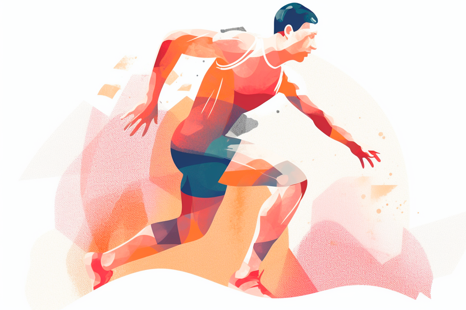Illustration of an athlete running.